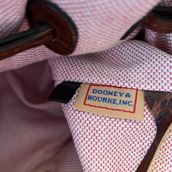 Vintage Dooney & Bourke Chiara Tote East West bag Croco Embossed Leather Brown - Picture 5 of 16